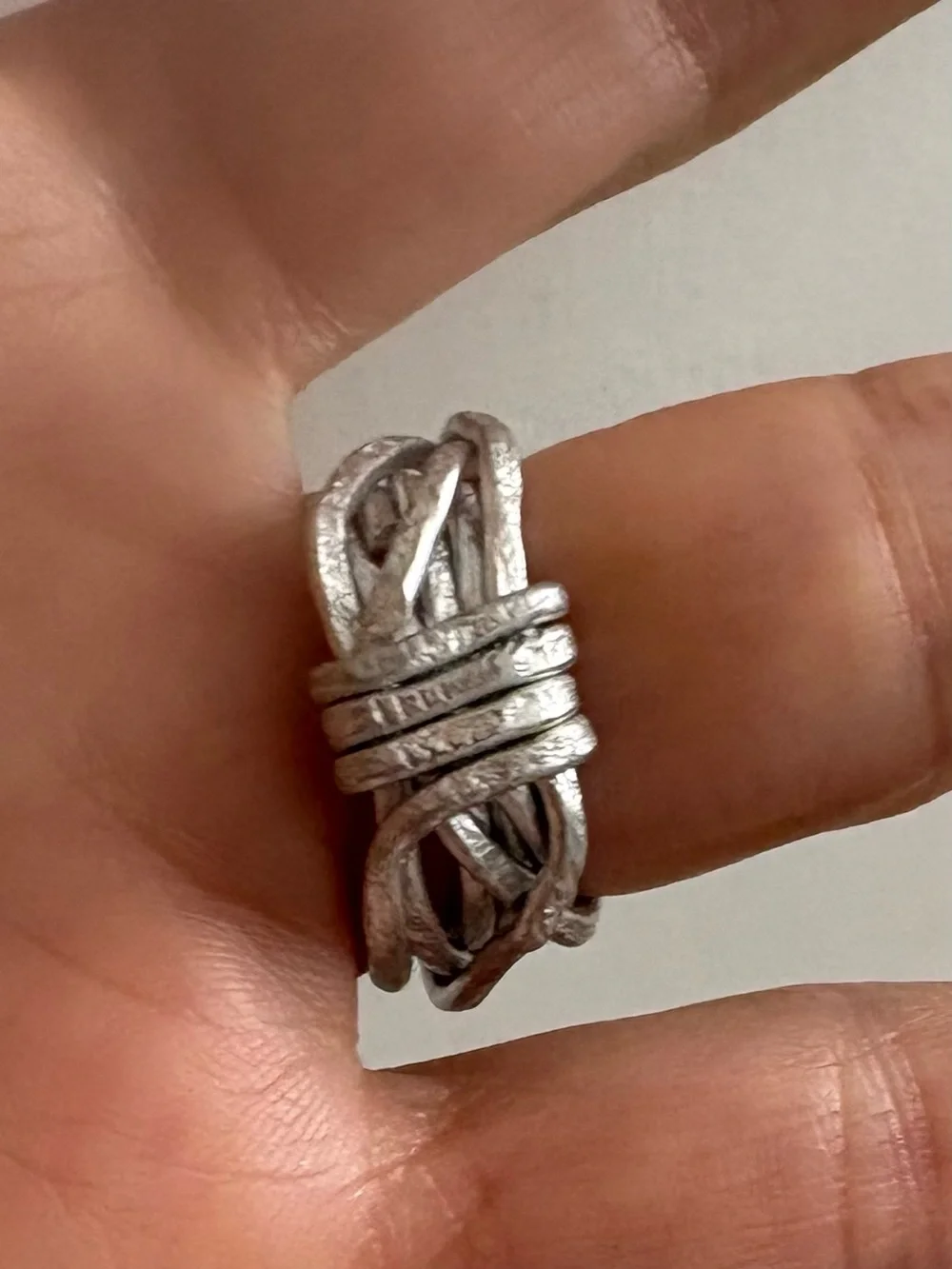 Sterling Silver Multi-Band Wrapped Ring - Silver